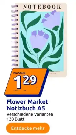 Action Flower Market Notizbuch A5 Angebot
