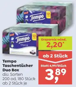 ADEG Tempo Taschentücher Duo Box Angebot