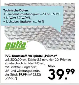 Hellweg PVC-Kunststoff Wellplatte Prisma Angebot