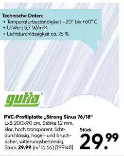 Hellweg PVC-ProfilplatteStrong Sinus 76/18 Angebot