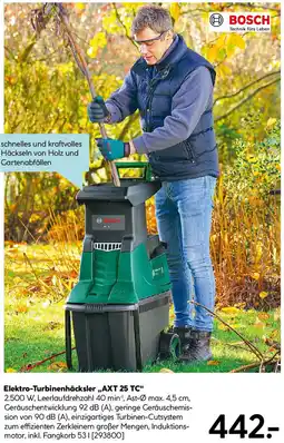 Hellweg BOSCH Elektro-Turbinenhäcksler „AXT 25 TC Angebot