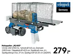 Hellweg scheppach Holzspalter HL460 Angebot