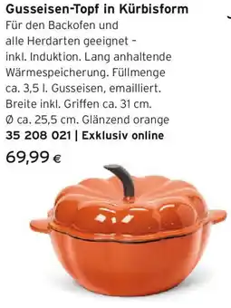 Tchibo Eduscho Gusseisen-Topf in Kürbisform Angebot