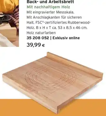 Tchibo Eduscho Back- und Arbeitsbrett Angebot