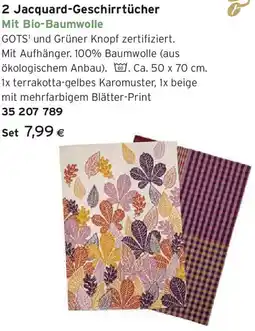Tchibo Eduscho 2 Jacquard-Geschirrtücher Angebot
