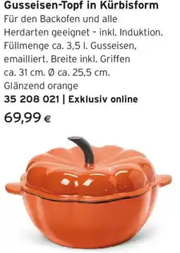 Tchibo Eduscho Gusseisen-Topf in Kürbisform Angebot
