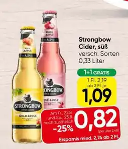 Spar Strongbow Cider, süß Angebot