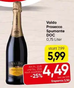 Spar Valdo Prosecco Spumante DOC Angebot