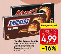 Spar Mars Ice Cream, Bounty Ice Cream, Snickers Ice Cream oder Twix Ice Cream Angebot