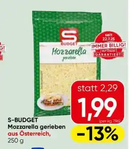 Spar S-BUDGET Mozzarella gerieben Angebot