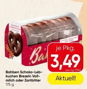 Spar Bahlsen Schoko-Lebkuchen Brezeln Vollmilch oder Zartbitter Angebot
