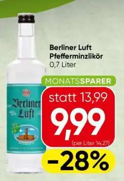 Spar Berliner Luft Pfefferminzlikör Angebot