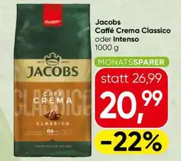 Spar Jacobs Caffé Crema Classico oder Intenso Angebot