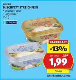 Hofer MILFINA MISCHFETT STREICHFEIN Angebot