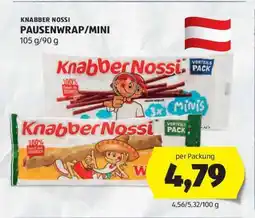 Hofer KNABBER NOSSI PAUSENWRAP/MINI Angebot