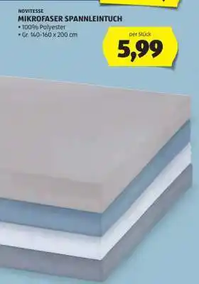 Hofer NOVITESSE MIKROFASER SPANNLEINTUCH Angebot