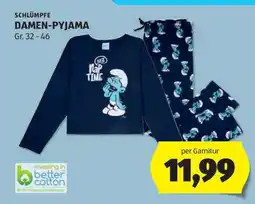 Hofer SCHLÜMPFE DAMEN-PYJAMA Angebot