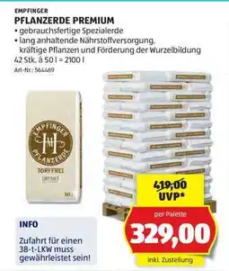 Hofer EMPFINER PFLANZERDE PREMIUM Angebot