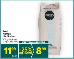 Billa Fred Kaffee div. Sorten Angebot