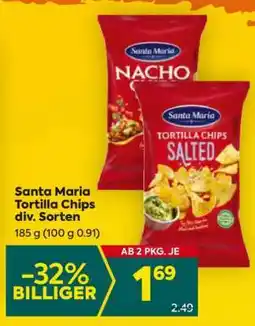 Billa Santa Maria Tortilla Chips div. Sorten Angebot