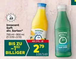 Billa Innocent Saft div. Sorten Angebot
