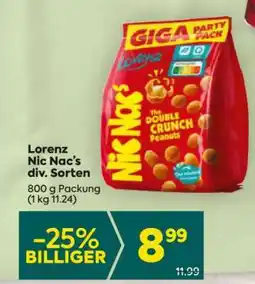 Billa Lorenz Nic Nac's div. Sorten Angebot