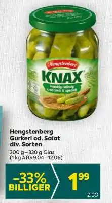 Billa Hengstenberg Gurkerl od. Salat div. Sorten Angebot