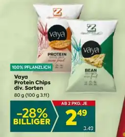Billa Vaya Protein Chips div. Sorten Angebot