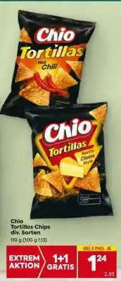 Billa Chio Tortillas Chips div. Sorten Angebot