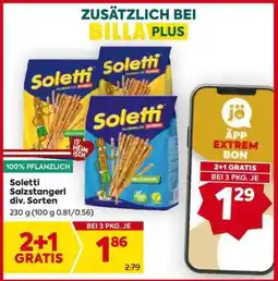 Billa Soletti Salzstangerl div. Sorten Angebot
