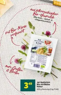 Billa Ja! Natürlich Bio-Grillkäse Natur Angebot