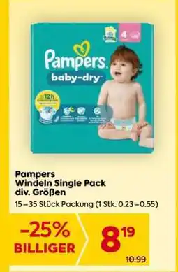 Billa Pampers Windeln Single Pack div. Größen Angebot