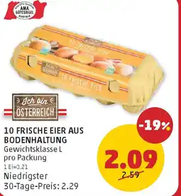 PENNY 10 frische eier aus bodenhaltung Angebot