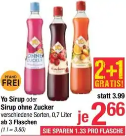 Maximarkt Yo Sirup oder Sirup ohne Zucker Angebot