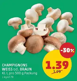 PENNY Champignons weiss od. braun Angebot