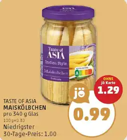 PENNY Taste of asia maiskölbchen Angebot
