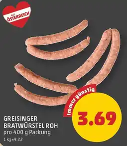 PENNY Greisinger bratwürstel roh Angebot
