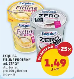 PENNY Exquisa fitline protein od. zero Angebot