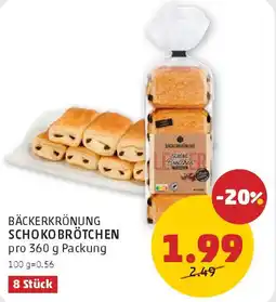 PENNY Bäckerkrönung schoko brötchen Angebot