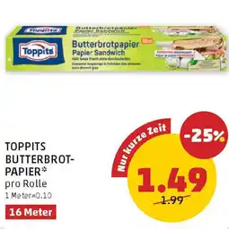 PENNY Toppits butterbrot papier Angebot
