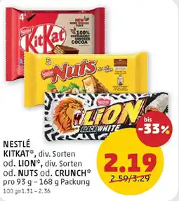 PENNY Nestlé kitkat od. lionod. nuts od. crunch Angebot