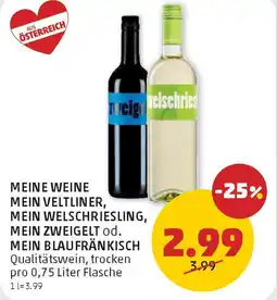 PENNY Meine weine mein veltliner, mein welschriesling, mein zweigelt od. mein blaufränkisch Angebot
