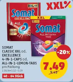 PENNY Somat classic xxl od. excellence 4-in-1-caps od. all-in-1-lemon-tabs Angebot