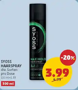 PENNY Syoss haarspray Angebot