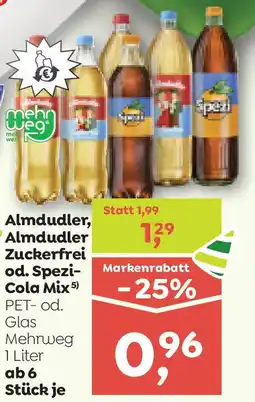ADEG Almdudler, Almdudler Zuckerfrei od. Spezi- Cola Mix Angebot