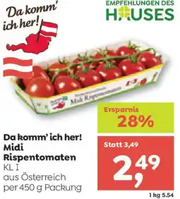 ADEG Da komm' ich her! Midi Rispentomaten Angebot