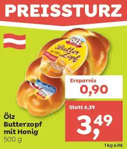 ADEG Ölz Butterzopf mit Honig Angebot
