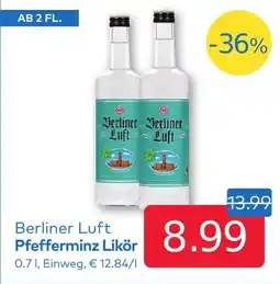 T&G Berliner Luft Pfefferminz Likör Angebot