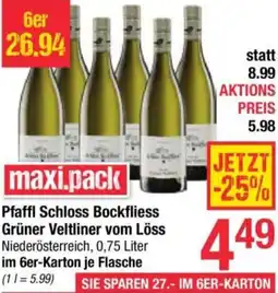 Maximarkt Pfaffl schloss bockfliess grüner veltliner vom löss Angebot
