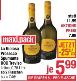 Maximarkt La Gioiosa Prosecco Spumante Treviso Angebot